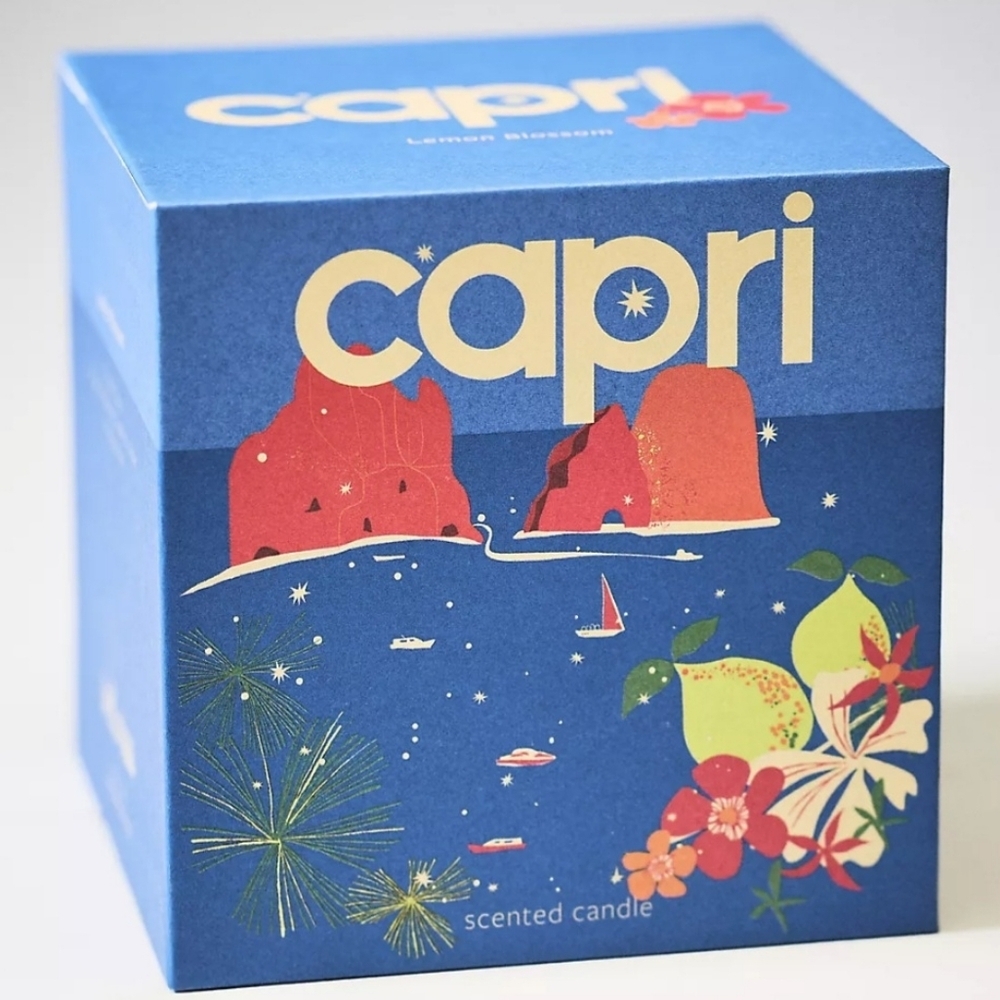 Daniella Manini x Anthropologie Capri Floral Lemon Blossom Boxed Ceramic Candle - Picture 2 of 14